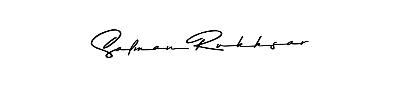 Design your own signature with our free online signature maker. With this signature software, you can create a handwritten (Asem Kandis PERSONAL USE) signature for name Salman Rukhsar. Salman Rukhsar signature style 9 images and pictures png