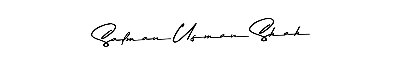 Make a beautiful signature design for name Salman Usman Shah. With this signature (Asem Kandis PERSONAL USE) style, you can create a handwritten signature for free. Salman Usman Shah signature style 9 images and pictures png