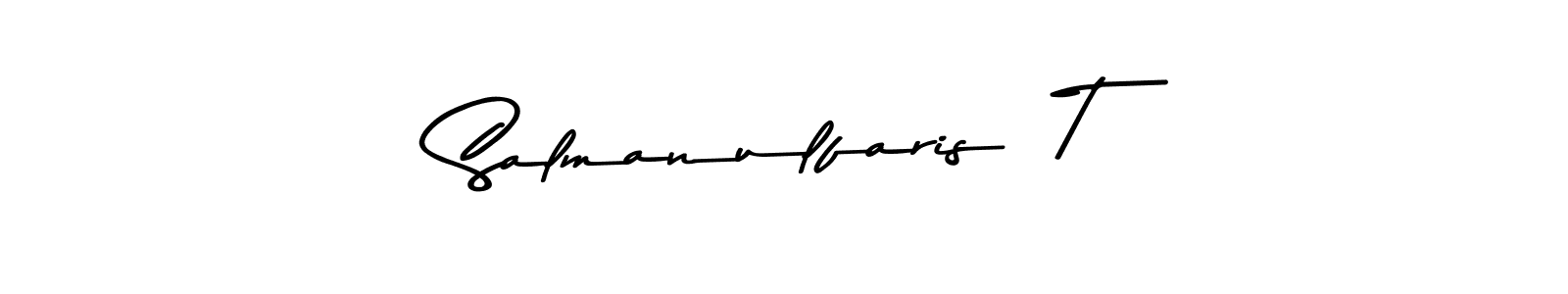 Make a beautiful signature design for name Salmanulfaris  T. With this signature (Asem Kandis PERSONAL USE) style, you can create a handwritten signature for free. Salmanulfaris  T signature style 9 images and pictures png