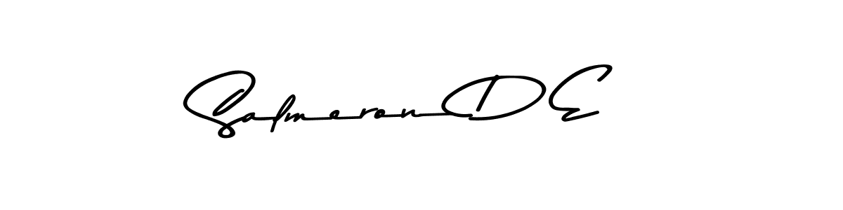 How to make Salmeron D E signature? Asem Kandis PERSONAL USE is a professional autograph style. Create handwritten signature for Salmeron D E name. Salmeron D E signature style 9 images and pictures png