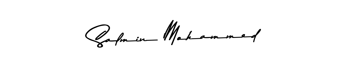 Create a beautiful signature design for name Salmin Mohammed. With this signature (Asem Kandis PERSONAL USE) fonts, you can make a handwritten signature for free. Salmin Mohammed signature style 9 images and pictures png