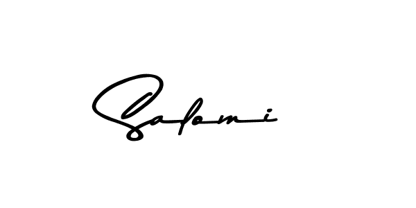 How to make Salomi name signature. Use Asem Kandis PERSONAL USE style for creating short signs online. This is the latest handwritten sign. Salomi signature style 9 images and pictures png