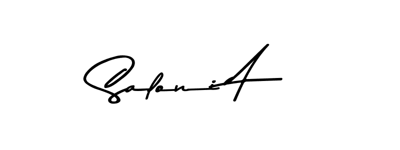 Use a signature maker to create a handwritten signature online. With this signature software, you can design (Asem Kandis PERSONAL USE) your own signature for name Saloni A. Saloni A signature style 9 images and pictures png