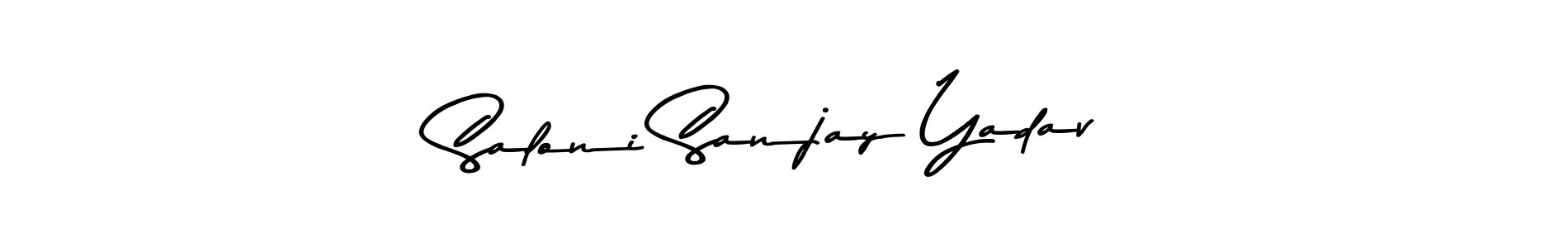 if you are searching for the best signature style for your name Saloni Sanjay Yadav. so please give up your signature search. here we have designed multiple signature styles  using Asem Kandis PERSONAL USE. Saloni Sanjay Yadav signature style 9 images and pictures png