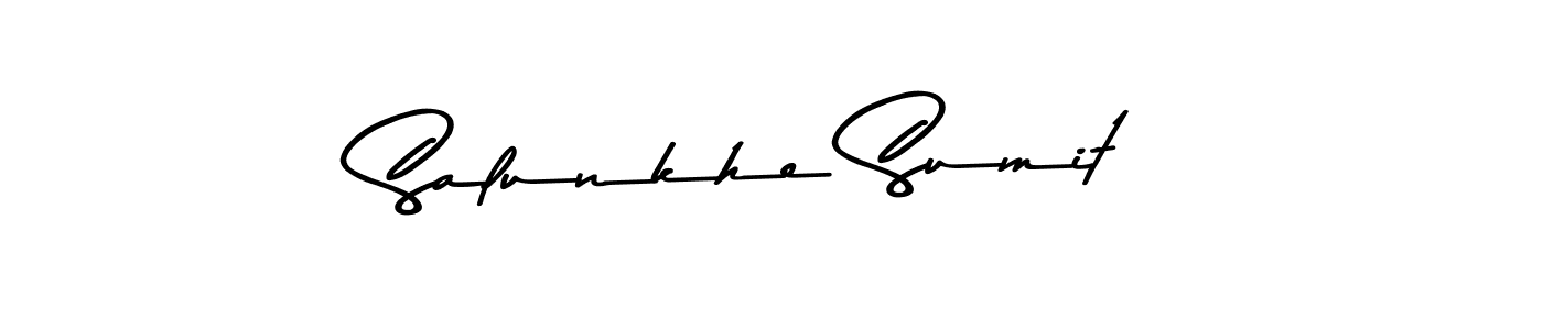 Use a signature maker to create a handwritten signature online. With this signature software, you can design (Asem Kandis PERSONAL USE) your own signature for name Salunkhe Sumit. Salunkhe Sumit signature style 9 images and pictures png