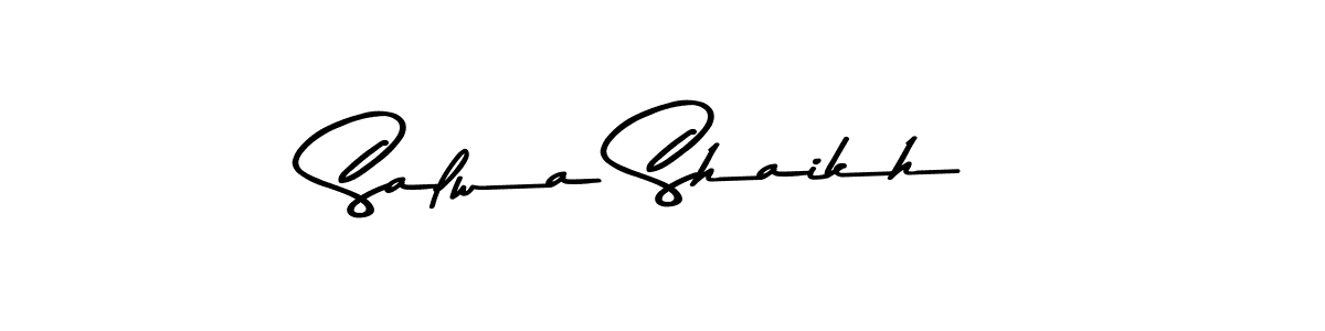 Also You can easily find your signature by using the search form. We will create Salwa Shaikh name handwritten signature images for you free of cost using Asem Kandis PERSONAL USE sign style. Salwa Shaikh signature style 9 images and pictures png
