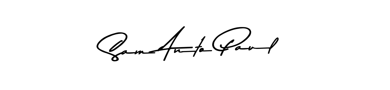 You should practise on your own different ways (Asem Kandis PERSONAL USE) to write your name (Sam Anto Paul) in signature. don't let someone else do it for you. Sam Anto Paul signature style 9 images and pictures png