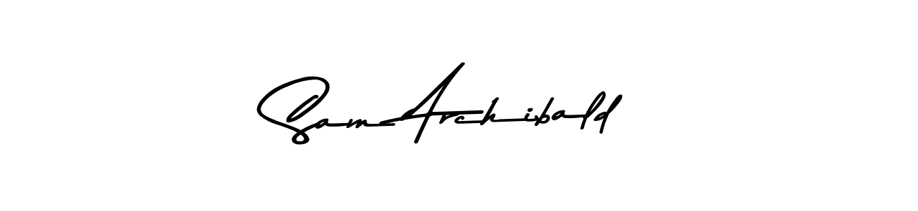 This is the best signature style for the Sam Archibald name. Also you like these signature font (Asem Kandis PERSONAL USE). Mix name signature. Sam Archibald signature style 9 images and pictures png