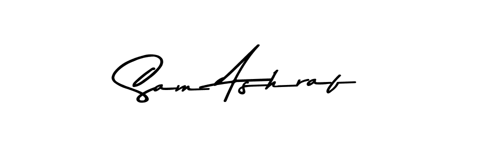 Sam Ashraf stylish signature style. Best Handwritten Sign (Asem Kandis PERSONAL USE) for my name. Handwritten Signature Collection Ideas for my name Sam Ashraf. Sam Ashraf signature style 9 images and pictures png