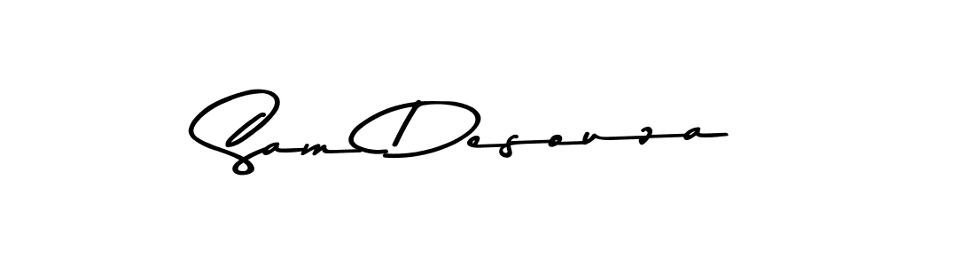 Use a signature maker to create a handwritten signature online. With this signature software, you can design (Asem Kandis PERSONAL USE) your own signature for name Sam Desouza. Sam Desouza signature style 9 images and pictures png