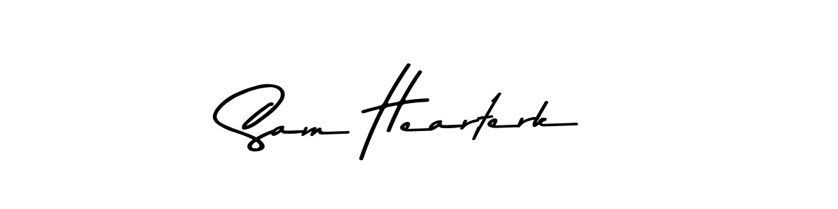 You should practise on your own different ways (Asem Kandis PERSONAL USE) to write your name (Sam Hearterk) in signature. don't let someone else do it for you. Sam Hearterk signature style 9 images and pictures png