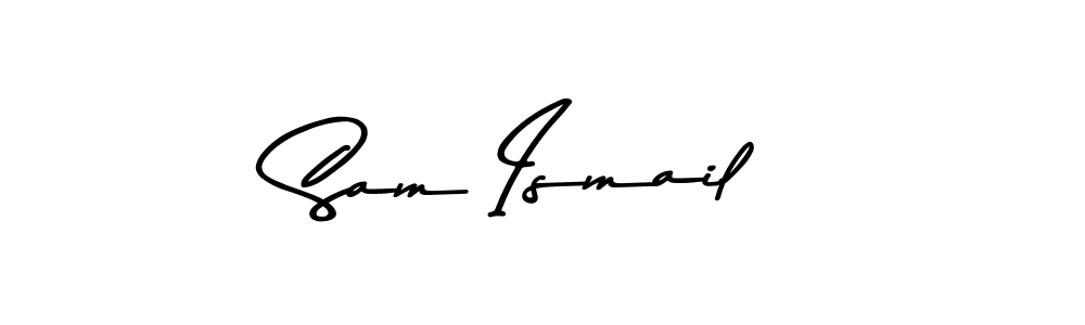 This is the best signature style for the Sam Ismail name. Also you like these signature font (Asem Kandis PERSONAL USE). Mix name signature. Sam Ismail signature style 9 images and pictures png