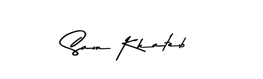 Create a beautiful signature design for name Sam Khateb. With this signature (Asem Kandis PERSONAL USE) fonts, you can make a handwritten signature for free. Sam Khateb signature style 9 images and pictures png