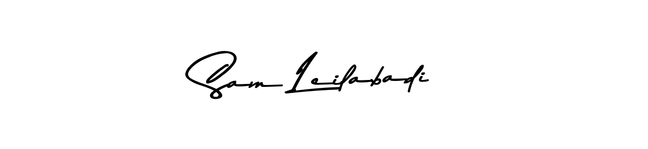 Create a beautiful signature design for name Sam Leilabadi. With this signature (Asem Kandis PERSONAL USE) fonts, you can make a handwritten signature for free. Sam Leilabadi signature style 9 images and pictures png