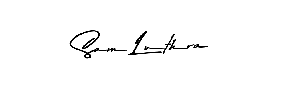 Make a beautiful signature design for name Sam Luthra. With this signature (Asem Kandis PERSONAL USE) style, you can create a handwritten signature for free. Sam Luthra signature style 9 images and pictures png