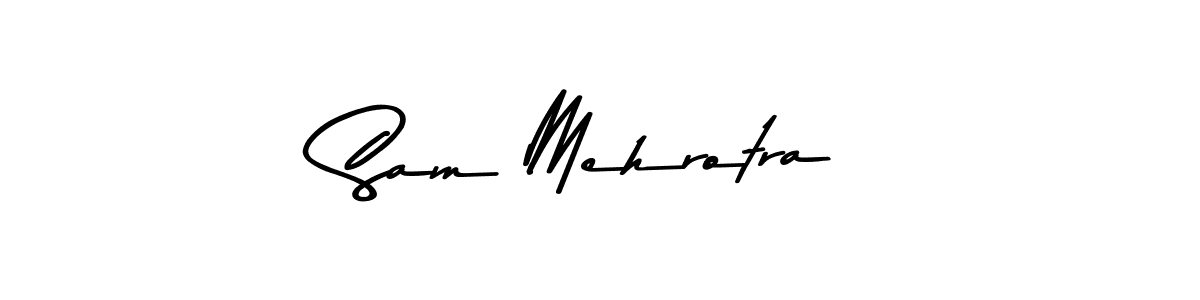 Create a beautiful signature design for name Sam Mehrotra. With this signature (Asem Kandis PERSONAL USE) fonts, you can make a handwritten signature for free. Sam Mehrotra signature style 9 images and pictures png