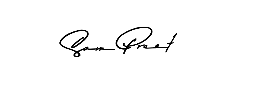 Design your own signature with our free online signature maker. With this signature software, you can create a handwritten (Asem Kandis PERSONAL USE) signature for name Sam Preet. Sam Preet signature style 9 images and pictures png