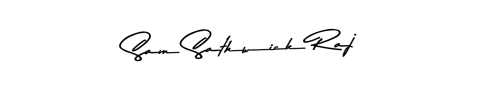 Similarly Asem Kandis PERSONAL USE is the best handwritten signature design. Signature creator online .You can use it as an online autograph creator for name Sam Sathwick Raj. Sam Sathwick Raj signature style 9 images and pictures png