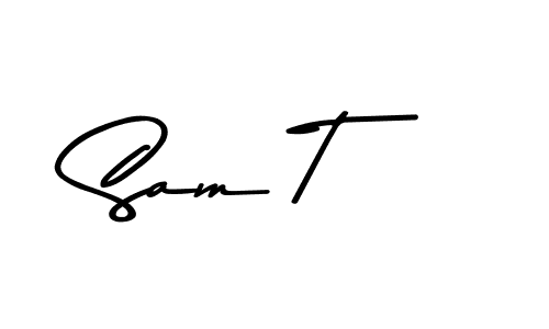 Sam T stylish signature style. Best Handwritten Sign (Asem Kandis PERSONAL USE) for my name. Handwritten Signature Collection Ideas for my name Sam T. Sam T signature style 9 images and pictures png