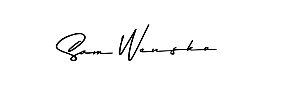 Also You can easily find your signature by using the search form. We will create Sam Wensko name handwritten signature images for you free of cost using Asem Kandis PERSONAL USE sign style. Sam Wensko signature style 9 images and pictures png