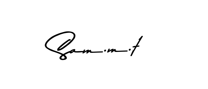 The best way (Asem Kandis PERSONAL USE) to make a short signature is to pick only two or three words in your name. The name Sam.m.t include a total of six letters. For converting this name. Sam.m.t signature style 9 images and pictures png