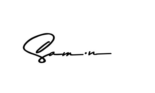 Make a beautiful signature design for name Sam.n. With this signature (Asem Kandis PERSONAL USE) style, you can create a handwritten signature for free. Sam.n signature style 9 images and pictures png