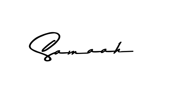 How to make Samaah name signature. Use Asem Kandis PERSONAL USE style for creating short signs online. This is the latest handwritten sign. Samaah signature style 9 images and pictures png