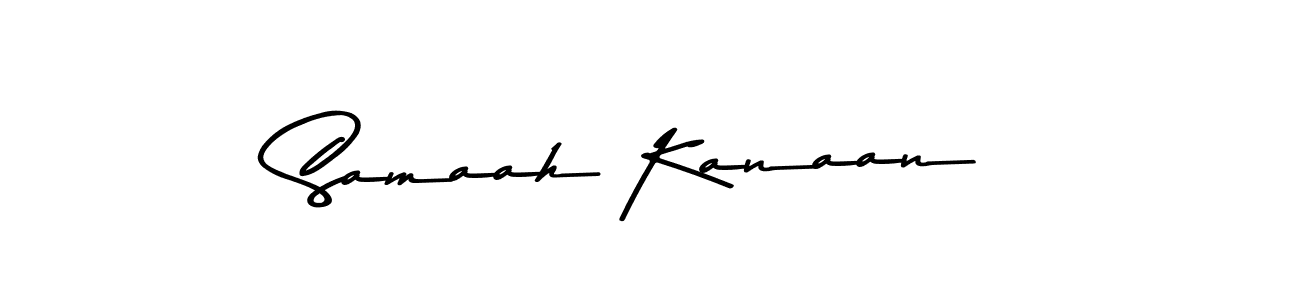 Use a signature maker to create a handwritten signature online. With this signature software, you can design (Asem Kandis PERSONAL USE) your own signature for name Samaah Kanaan. Samaah Kanaan signature style 9 images and pictures png