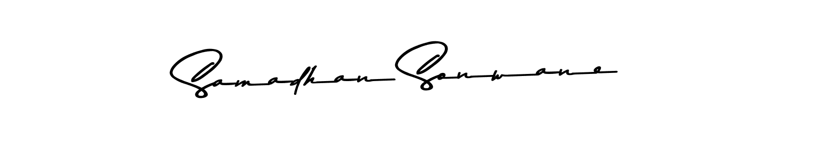 How to make Samadhan Sonwane name signature. Use Asem Kandis PERSONAL USE style for creating short signs online. This is the latest handwritten sign. Samadhan Sonwane signature style 9 images and pictures png