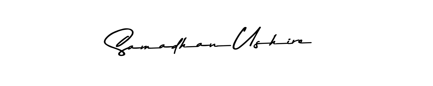 Make a beautiful signature design for name Samadhan Ushire. With this signature (Asem Kandis PERSONAL USE) style, you can create a handwritten signature for free. Samadhan Ushire signature style 9 images and pictures png