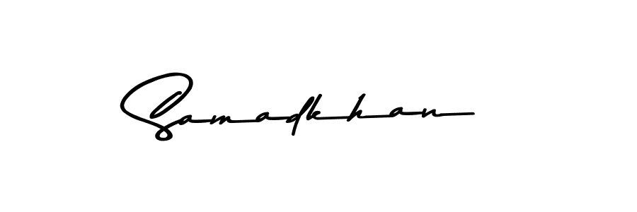 This is the best signature style for the Samadkhan name. Also you like these signature font (Asem Kandis PERSONAL USE). Mix name signature. Samadkhan signature style 9 images and pictures png