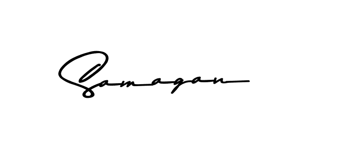 Create a beautiful signature design for name Samagan. With this signature (Asem Kandis PERSONAL USE) fonts, you can make a handwritten signature for free. Samagan signature style 9 images and pictures png