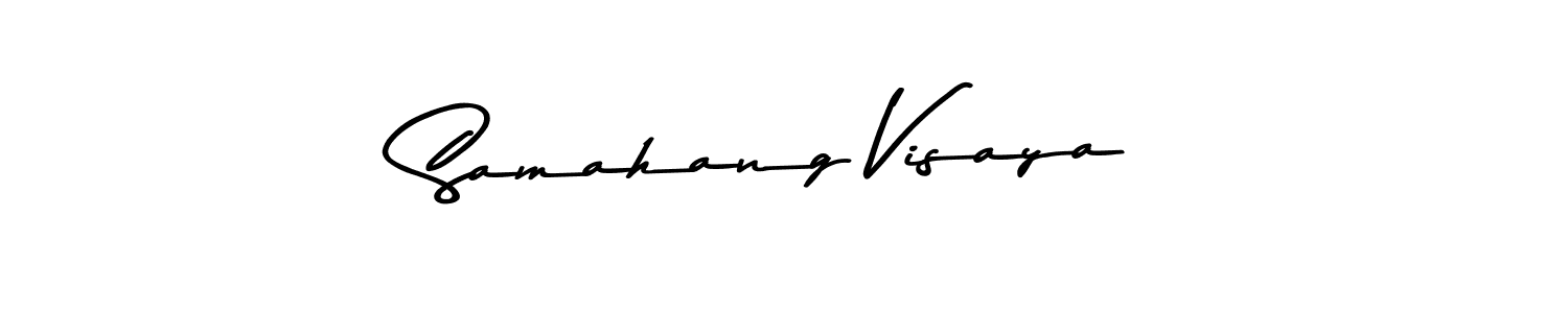 How to make Samahang Visaya name signature. Use Asem Kandis PERSONAL USE style for creating short signs online. This is the latest handwritten sign. Samahang Visaya signature style 9 images and pictures png