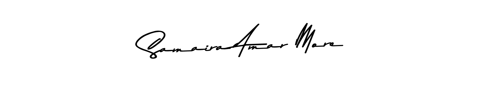 How to make Samaira Amar More name signature. Use Asem Kandis PERSONAL USE style for creating short signs online. This is the latest handwritten sign. Samaira Amar More signature style 9 images and pictures png