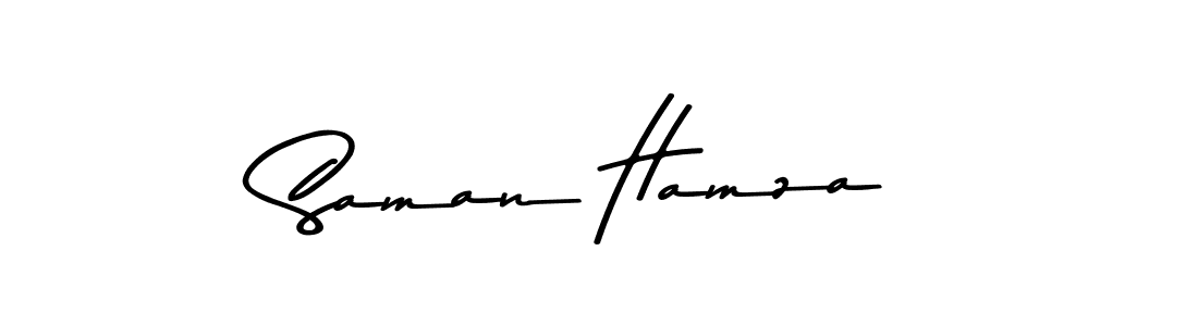 Design your own signature with our free online signature maker. With this signature software, you can create a handwritten (Asem Kandis PERSONAL USE) signature for name Saman Hamza. Saman Hamza signature style 9 images and pictures png