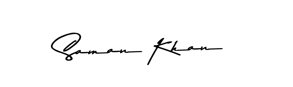 How to make Saman Khan signature? Asem Kandis PERSONAL USE is a professional autograph style. Create handwritten signature for Saman Khan name. Saman Khan signature style 9 images and pictures png