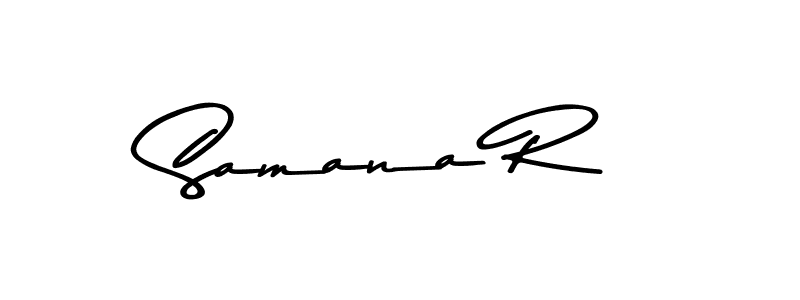 Make a beautiful signature design for name Samana R. With this signature (Asem Kandis PERSONAL USE) style, you can create a handwritten signature for free. Samana R signature style 9 images and pictures png