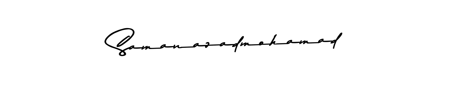Design your own signature with our free online signature maker. With this signature software, you can create a handwritten (Asem Kandis PERSONAL USE) signature for name Samanazadmohamad. Samanazadmohamad signature style 9 images and pictures png