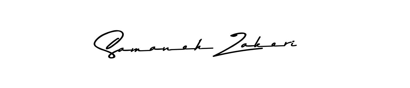 Create a beautiful signature design for name Samaneh Zakeri. With this signature (Asem Kandis PERSONAL USE) fonts, you can make a handwritten signature for free. Samaneh Zakeri signature style 9 images and pictures png