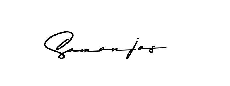 Use a signature maker to create a handwritten signature online. With this signature software, you can design (Asem Kandis PERSONAL USE) your own signature for name Samanjas. Samanjas signature style 9 images and pictures png