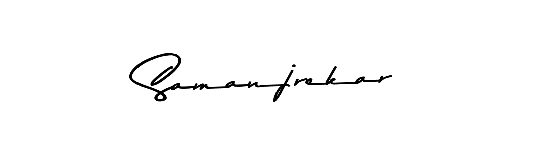 Also You can easily find your signature by using the search form. We will create Samanjrekar name handwritten signature images for you free of cost using Asem Kandis PERSONAL USE sign style. Samanjrekar signature style 9 images and pictures png