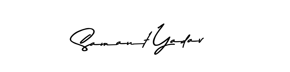 You should practise on your own different ways (Asem Kandis PERSONAL USE) to write your name (Samant Yadav) in signature. don't let someone else do it for you. Samant Yadav signature style 9 images and pictures png