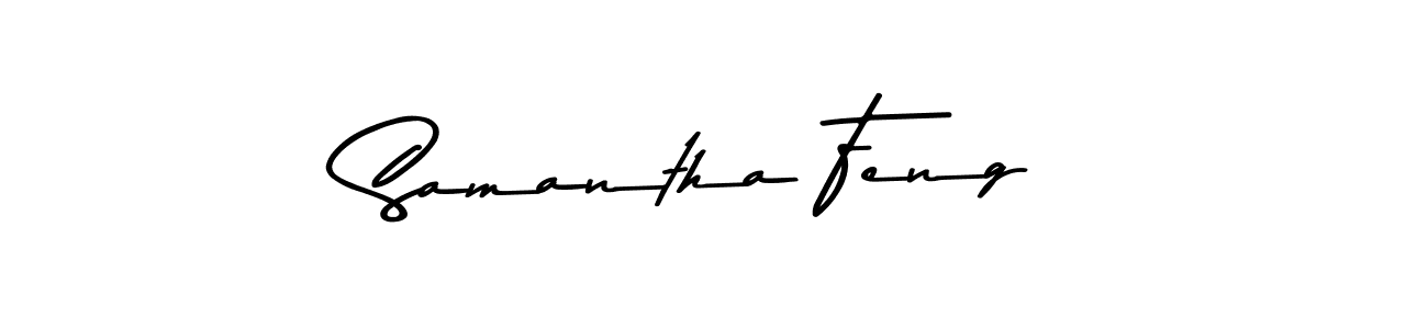 Make a beautiful signature design for name Samantha Feng. With this signature (Asem Kandis PERSONAL USE) style, you can create a handwritten signature for free. Samantha Feng signature style 9 images and pictures png