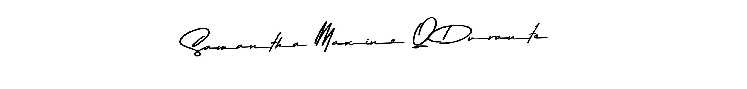 This is the best signature style for the Samantha Maxine Q Durante name. Also you like these signature font (Asem Kandis PERSONAL USE). Mix name signature. Samantha Maxine Q Durante signature style 9 images and pictures png