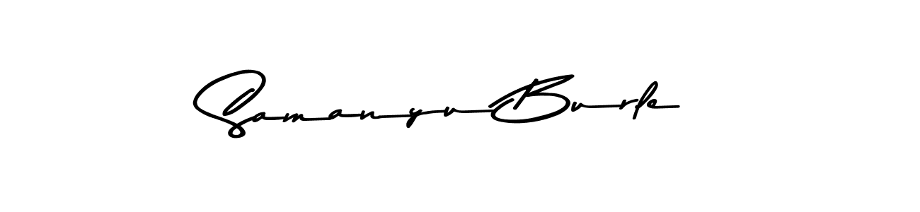 Use a signature maker to create a handwritten signature online. With this signature software, you can design (Asem Kandis PERSONAL USE) your own signature for name Samanyu Burle. Samanyu Burle signature style 9 images and pictures png