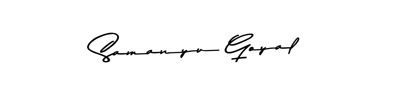 Similarly Asem Kandis PERSONAL USE is the best handwritten signature design. Signature creator online .You can use it as an online autograph creator for name Samanyu Goyal. Samanyu Goyal signature style 9 images and pictures png