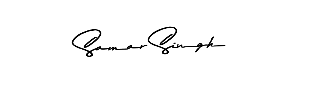 Create a beautiful signature design for name Samar Singh. With this signature (Asem Kandis PERSONAL USE) fonts, you can make a handwritten signature for free. Samar Singh signature style 9 images and pictures png