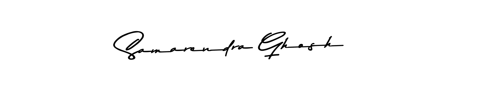 How to make Samarendra Ghosh name signature. Use Asem Kandis PERSONAL USE style for creating short signs online. This is the latest handwritten sign. Samarendra Ghosh signature style 9 images and pictures png