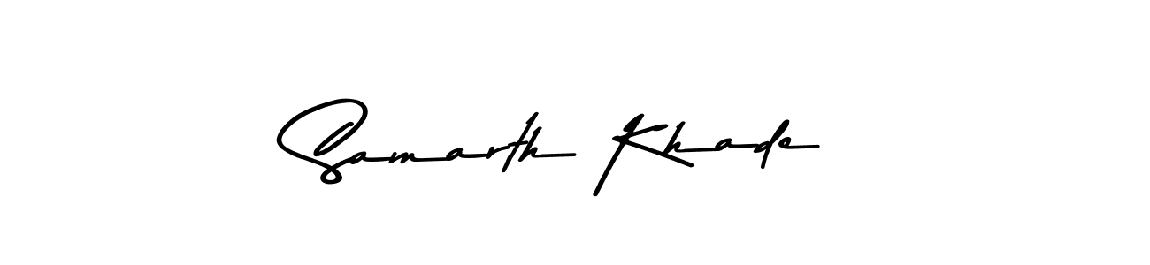 Design your own signature with our free online signature maker. With this signature software, you can create a handwritten (Asem Kandis PERSONAL USE) signature for name Samarth Khade. Samarth Khade signature style 9 images and pictures png