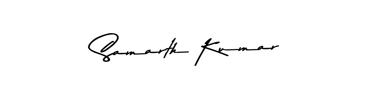 Make a beautiful signature design for name Samarth Kumar. With this signature (Asem Kandis PERSONAL USE) style, you can create a handwritten signature for free. Samarth Kumar signature style 9 images and pictures png